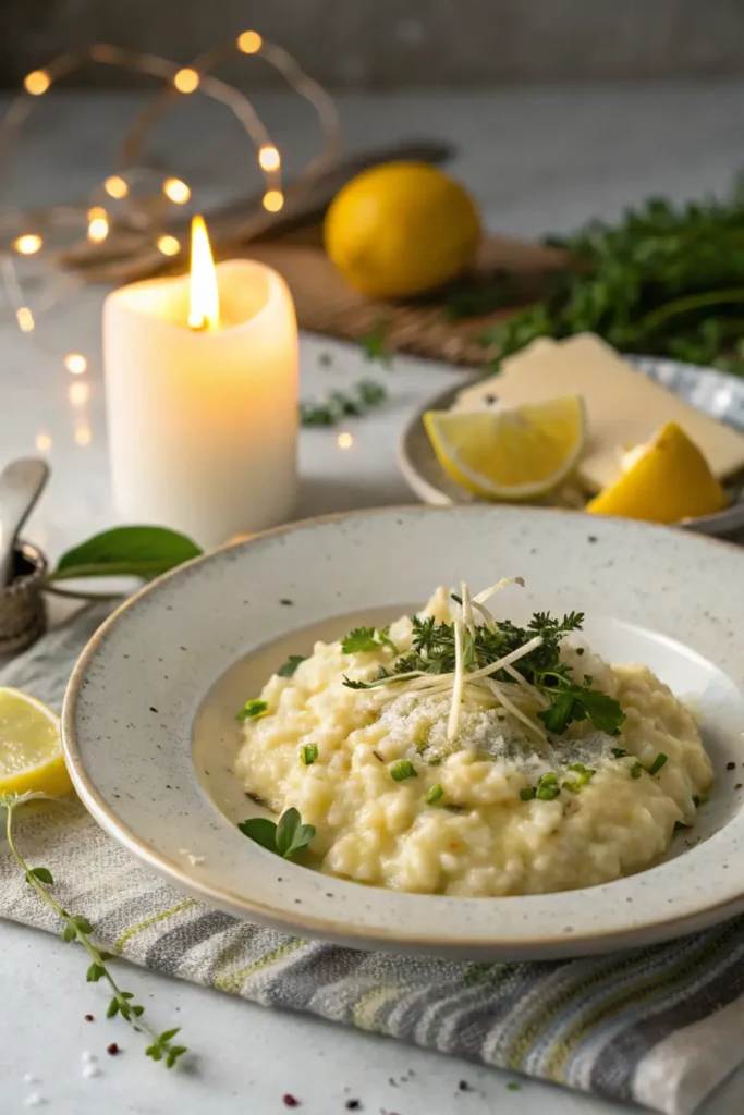 Risotto au parmesan et citron
