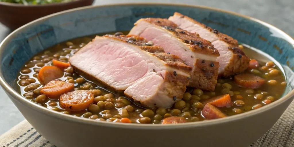 Recette petit salé aux lentilles