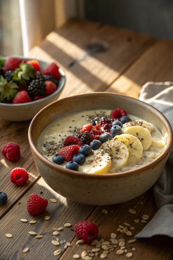Porridge vegan crémeux à la boisson végétale
