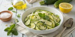 Salade Fraîche de Courgettes Crues au Citron et Parmesan