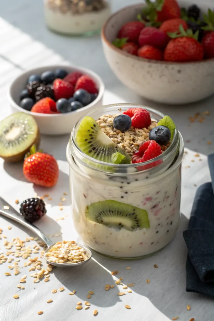 Overnight oats au lait et skyr