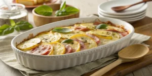 Gratin Courgettes, Jambon & Mozzarella