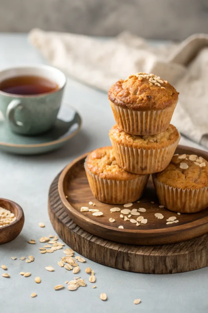Muffins flocons d’avoine & fromage blanc