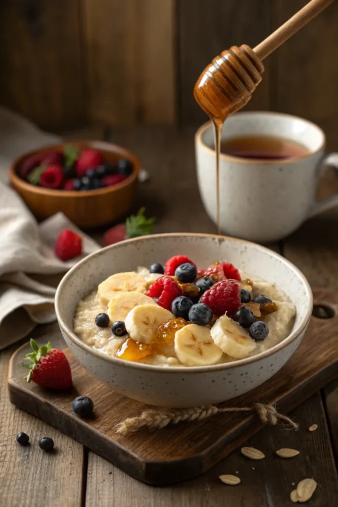 Porridge chaud et réconfortant