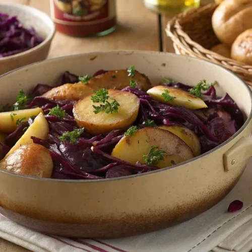 Chou Rouge aux Pommes et Pommes de Terre