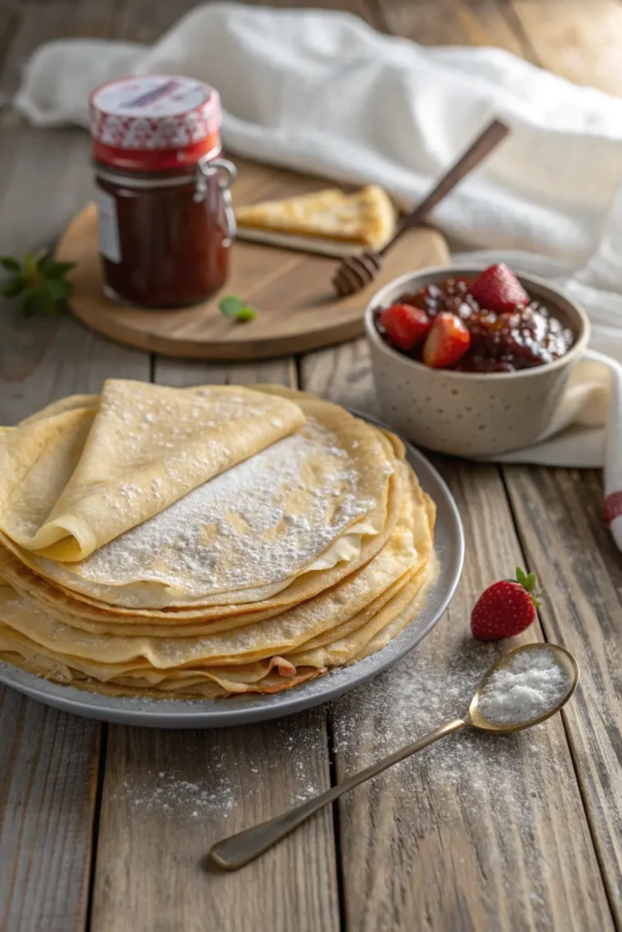 Recette de crêpes sucrées nature