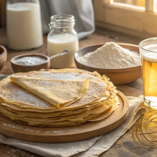 Recette de crêpes à la bière légères