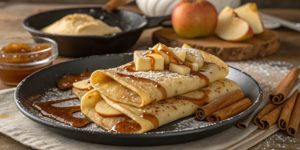 Recette de crêpes aux pommes