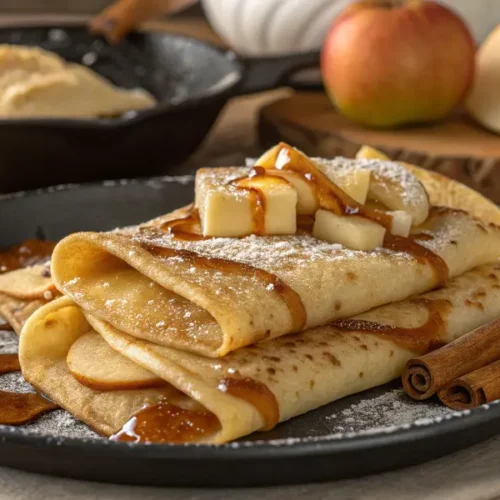 Recette de crêpes aux pommes
