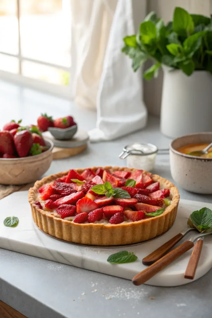 Tarte Rhubarbe & Fraise