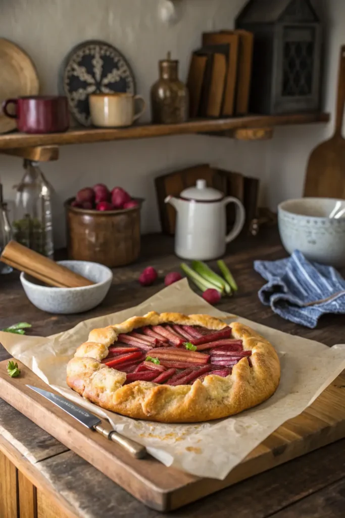 Tarte Rustique à la Rhubarbe