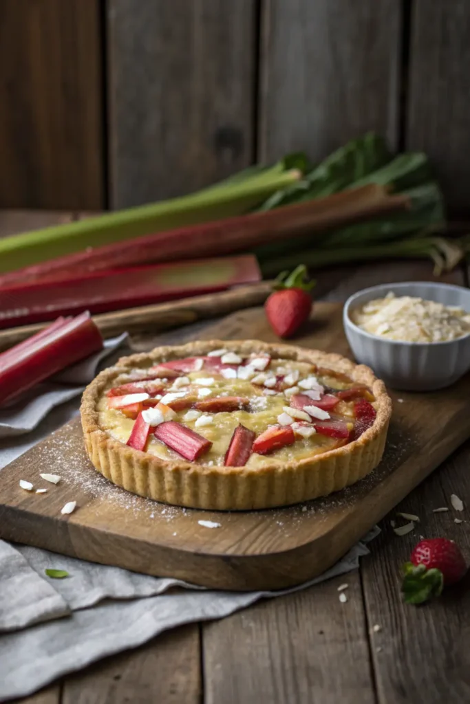 Tarte à la Rhubarbe Sans Œufs