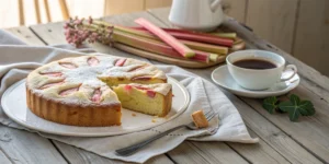 Gâteau Moelleux à la Rhubarbe — Amande, Pomme ou Fraise