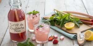 Boissons et Sirop de Rhubarbe Maison