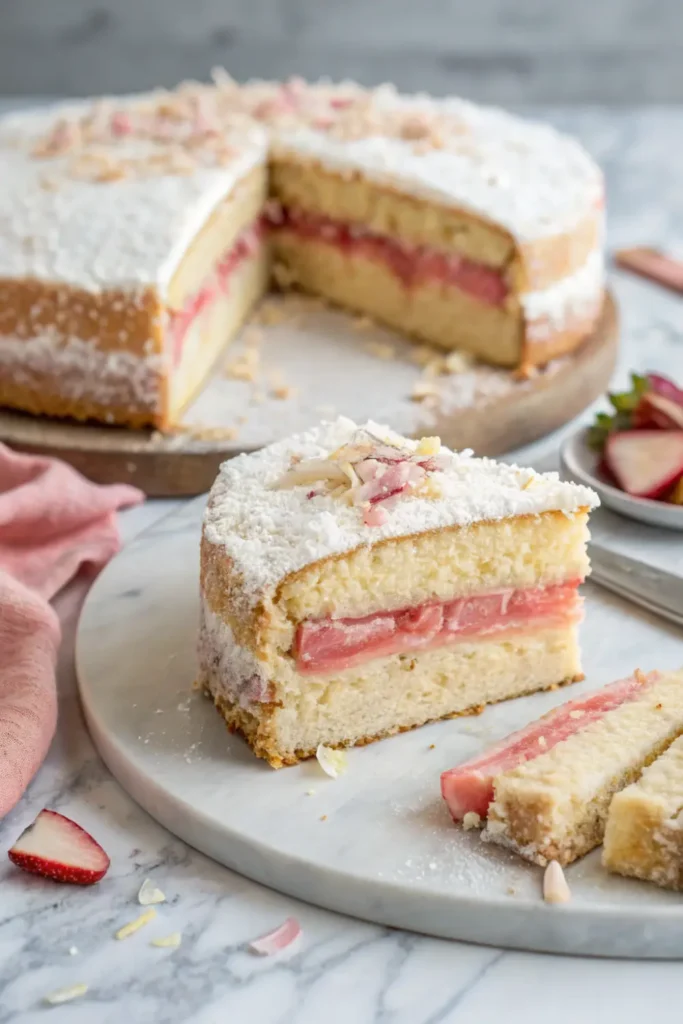 Gâteau Moelleux Rhubarbe & Coco