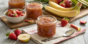 Confiture de Rhubarbe Maison (Fraise, Pomme, Banane)