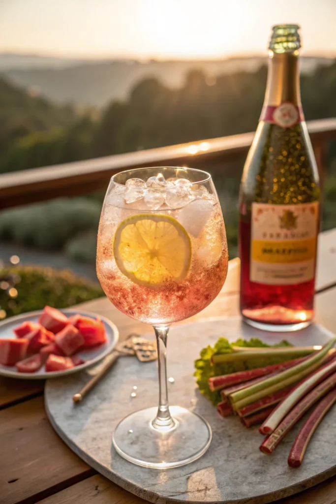 Spritz à la Rhubarbe