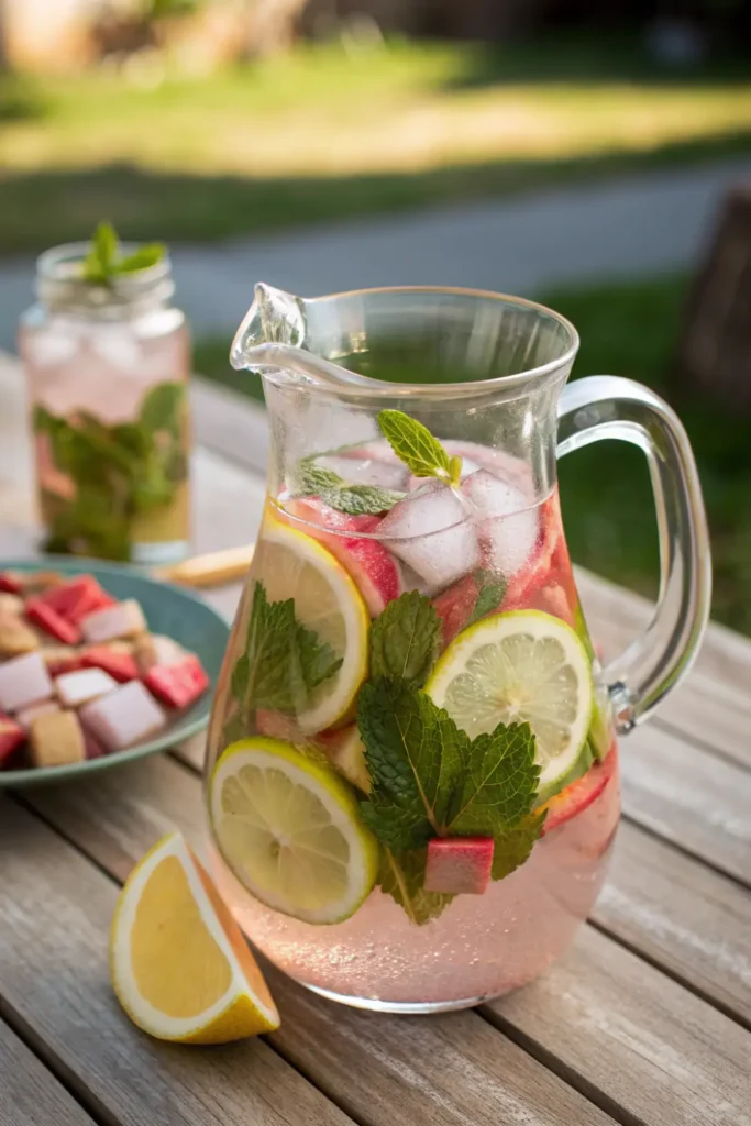 Eau Détox Rhubarbe & Menthe