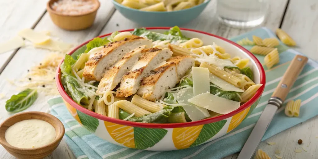 Salade César Poulet et Pâtes
