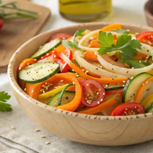 Salades Sénégalaises : Courgettes et Légumes Frais