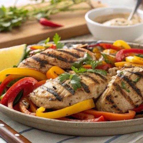 Recette de cuisine sénégalaise : Poulet Grillé et Poivrons