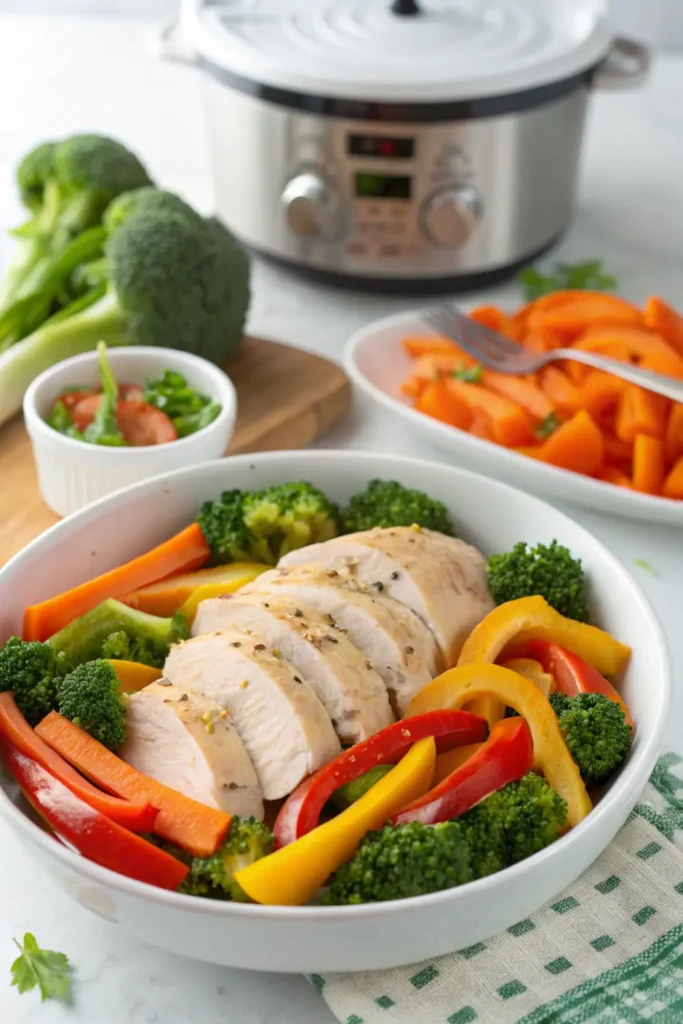 Poulet aux Légumes Vapeur