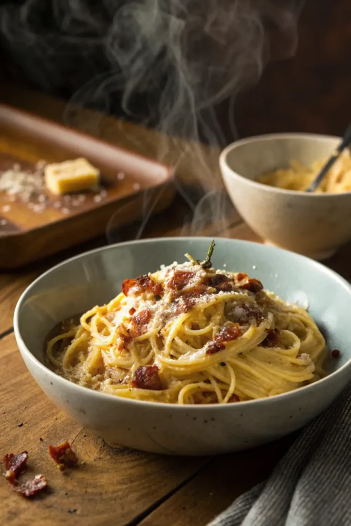 Pâtes carbonara revisitées
