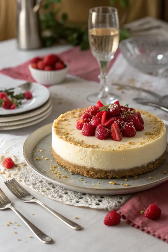 Cheesecake crémeux aux fruits rouges