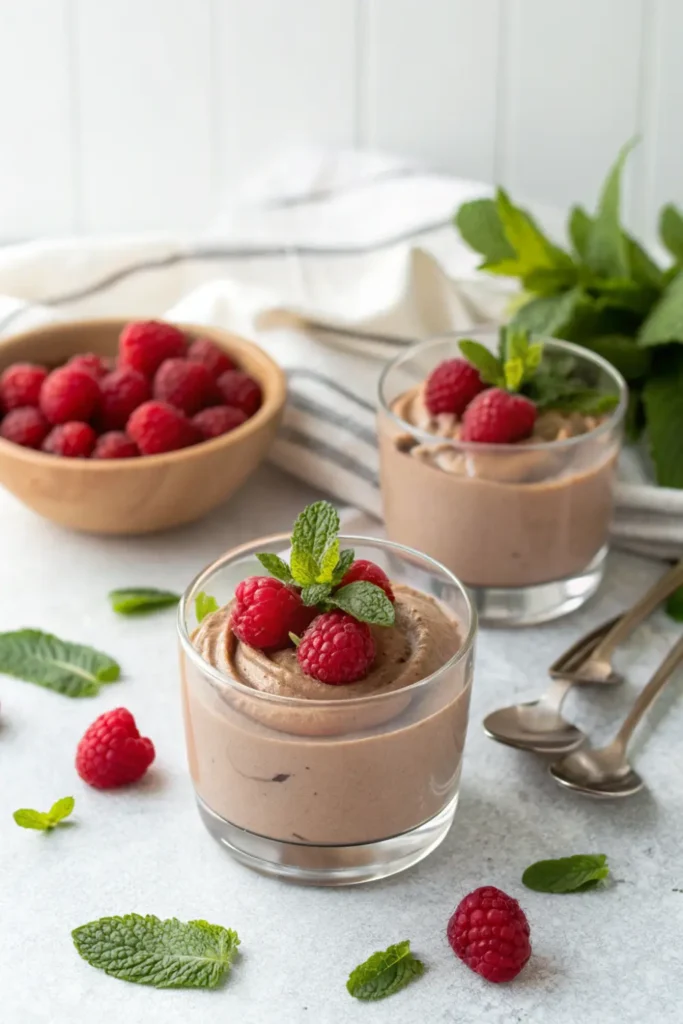 creamy-light-chocolate-avocado-mousse-in-a-small-g (1) Mousse au Chocolat Light à l’Avocat