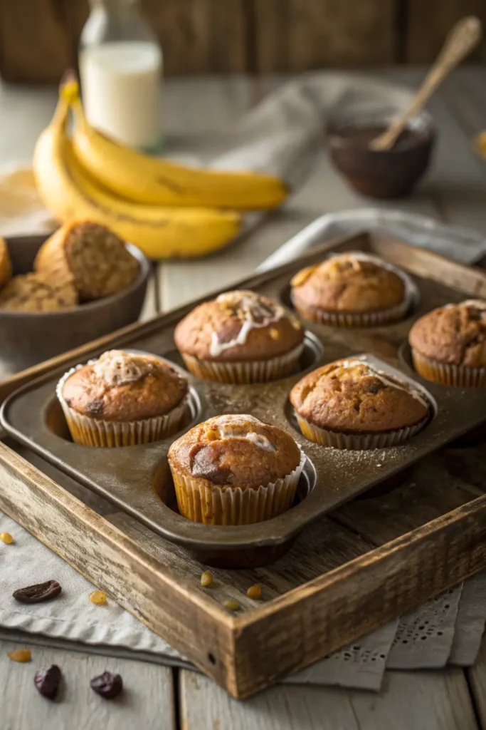 Muffins Banane-Cacao Sans Sucre