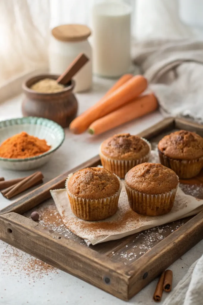 Muffins à la Carotte et Cannelle Light