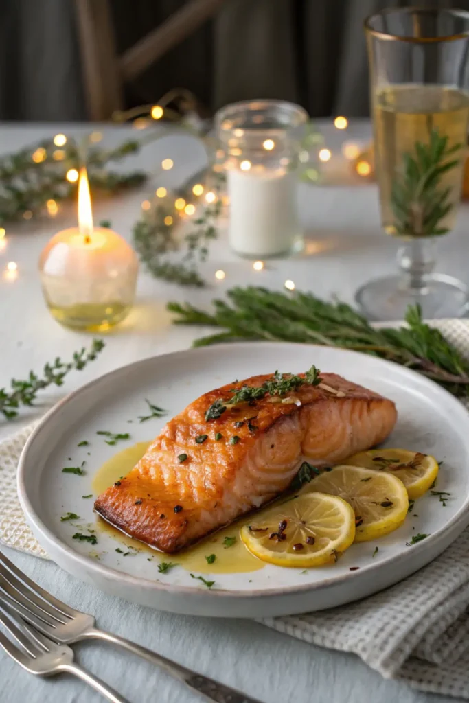 Saumon au four miel et citron