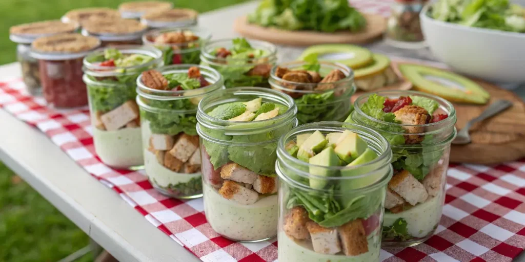 Salade César Poulet à Emporter : Idées Mini et Verrines