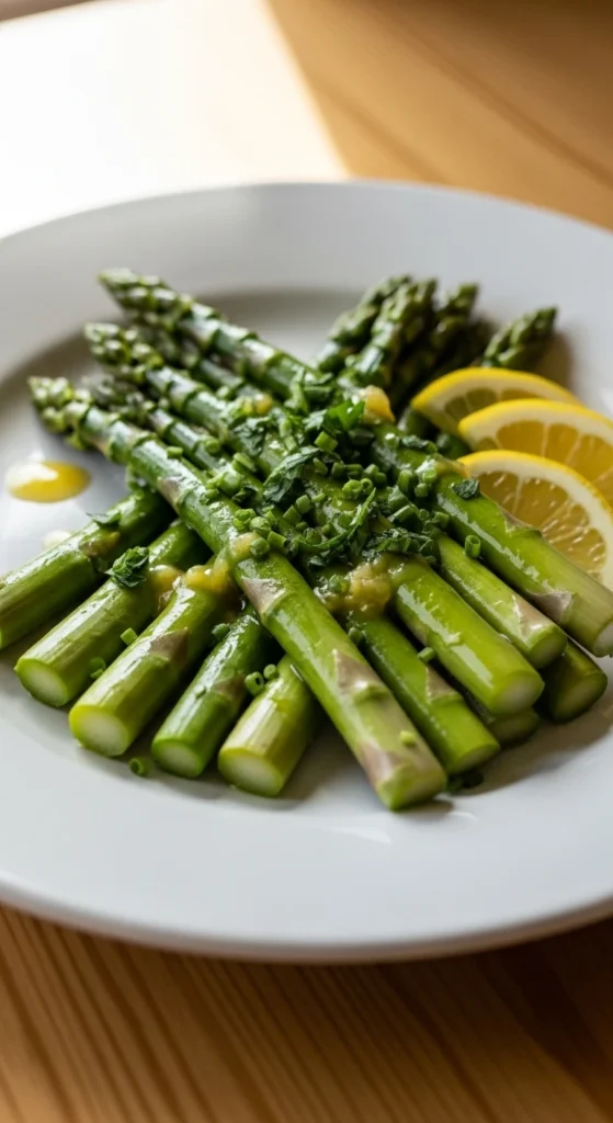 Asperges à la vinaigrette citronnée