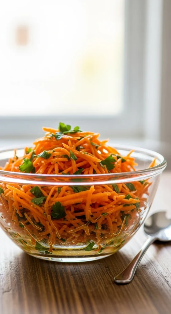 Carottes râpées à la vinaigrette légère