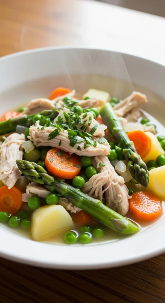 Poulet aux légumes de printemps au Cookeo