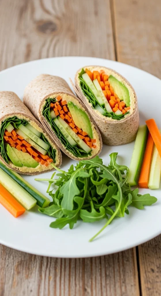 Wraps de Légumes et Houmous