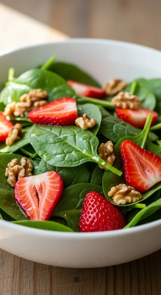  Salade de Fraises et Épinards