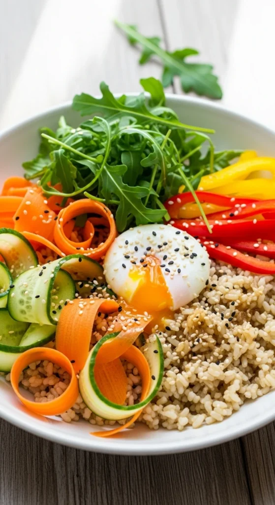 Bowl de Riz Complet et Légumes Croquants