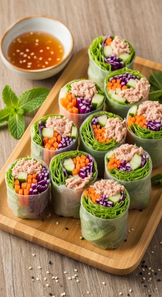Recette Rouleau de Printemps au Thon