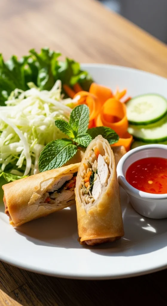 Rouleau de Printemps Poulet Recette