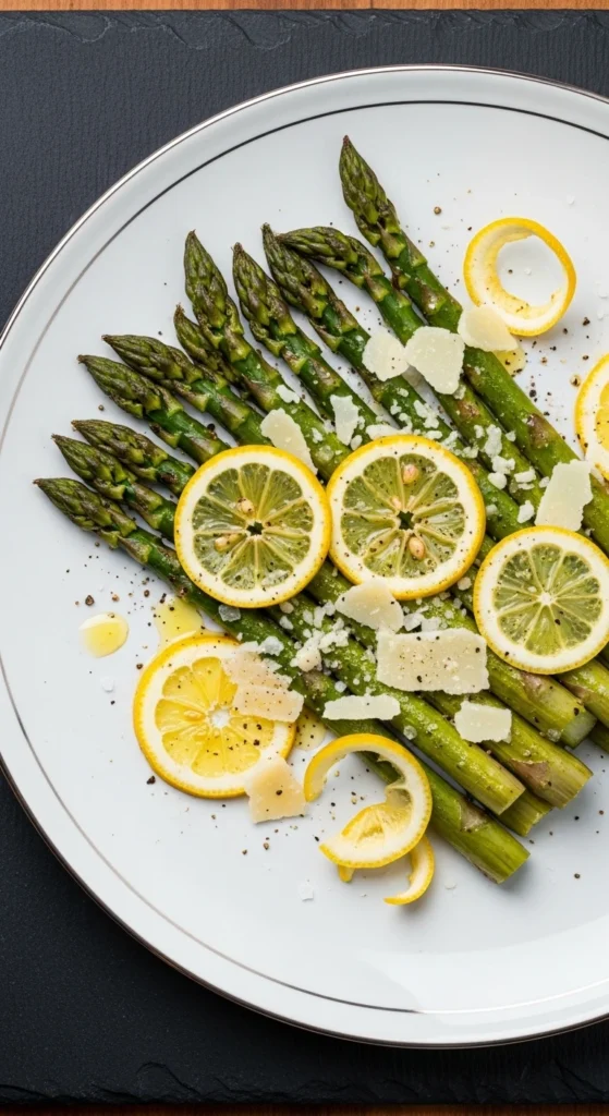 Asperges Vertes Rôties au Parmesan