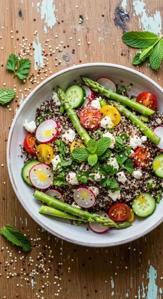 Salade de Quinoa Printanière aux Légumes Croquants