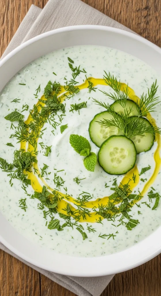 Soupe Froide de Concombre et Yaourt