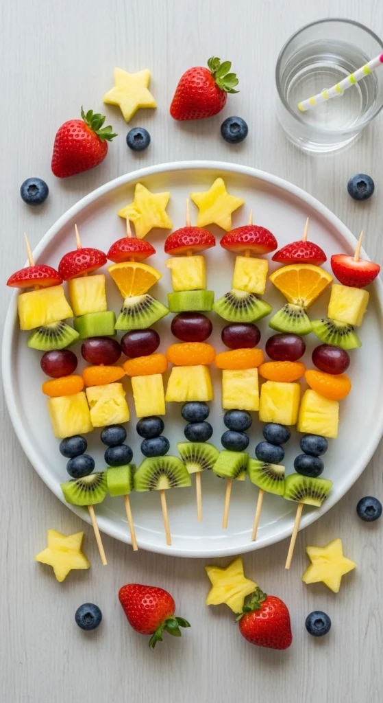 Brochettes de Fruits Arc-en-Ciel