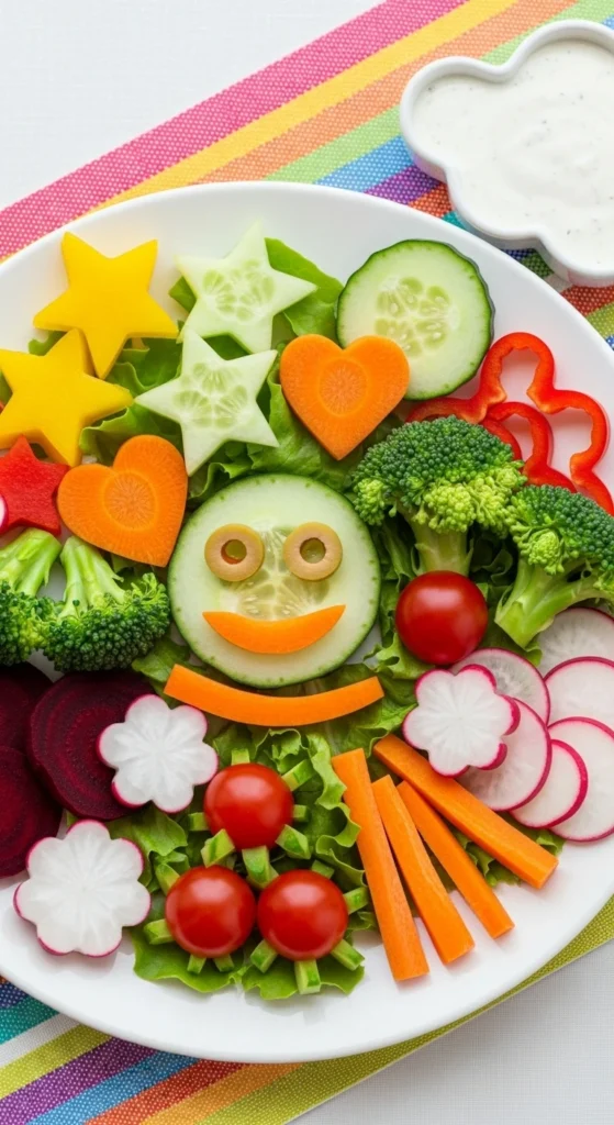 Salade Rigolote de Légumes en Formes Amusantes