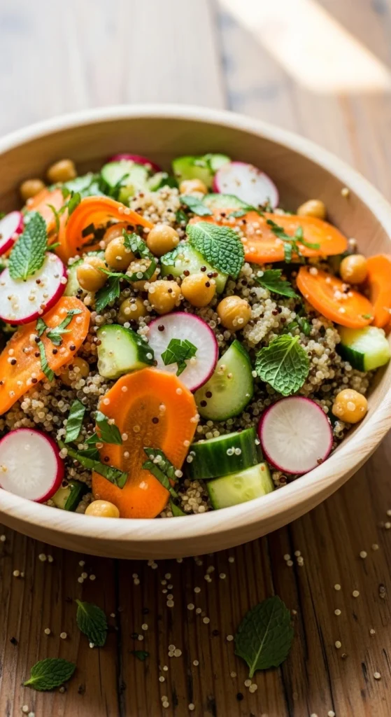 Salade de Quinoa aux Légumes de Printemps