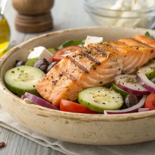 Salade Grecque au Saumon