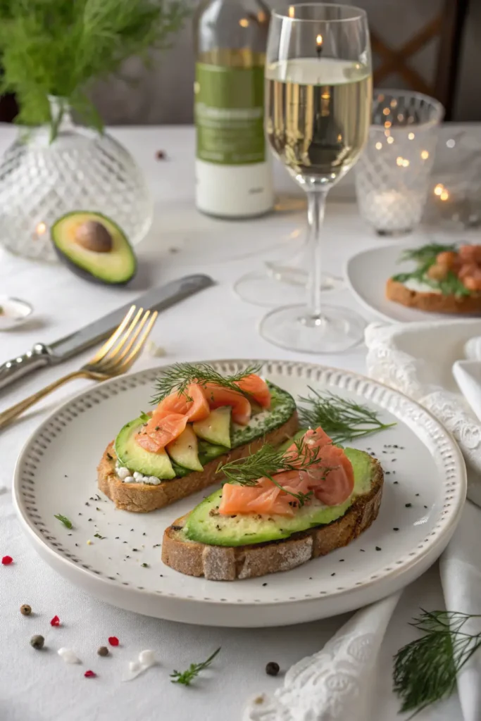 Toasts avocat et saumon fumé
