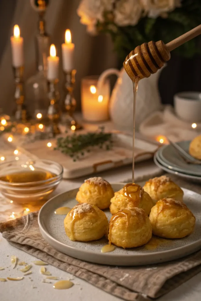 Mini feuilletés au fromage et miel